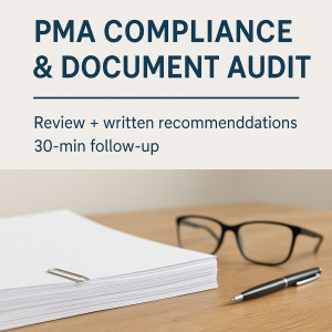 PMA Compliance & Document Audit